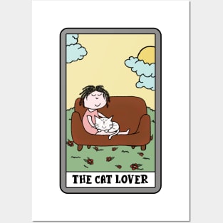 The cat lover - funny tarot cat Posters and Art